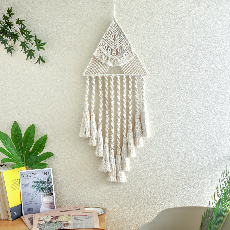 Handwoven Home Decor Triangle Dream Catcher Pendant Image