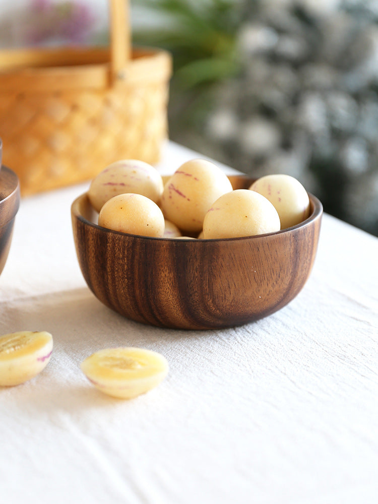 Acacia wooden bowl wooden tableware Image