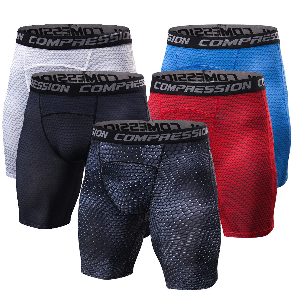 Breathable compression shorts men's MMA fitness training leggings Image