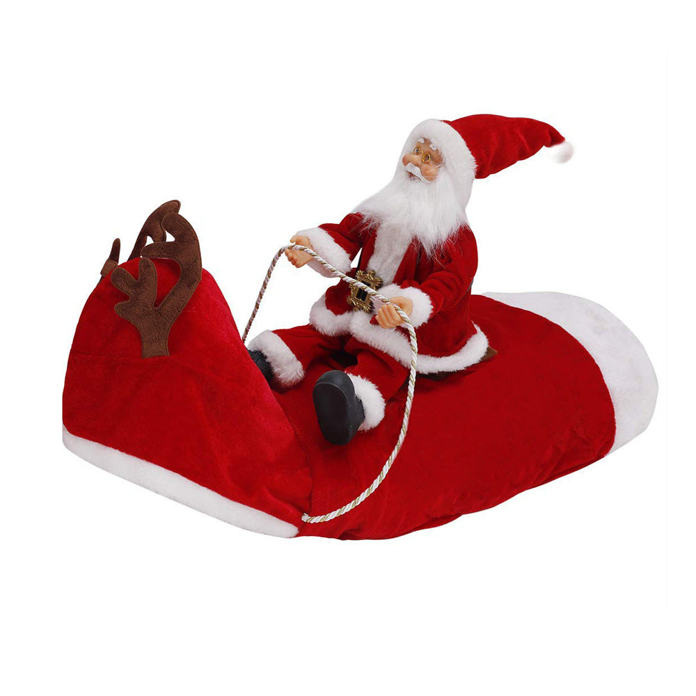 Dog Christmas Clothes Santa Claus Riding Deer Image