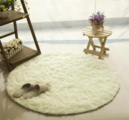 Fluffy Round Rug Carpets For Living Room Decor Faux Fur Carpet Kids Room Long Plush Rugs For Bedroom Shaggy Area Rug Modern Mat Image