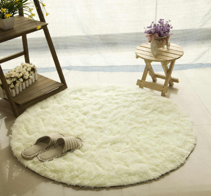 Fluffy Round Rug Carpets For Living Room Decor Faux Fur Carpet Kids Room Long Plush Rugs For Bedroom Shaggy Area Rug Modern Mat