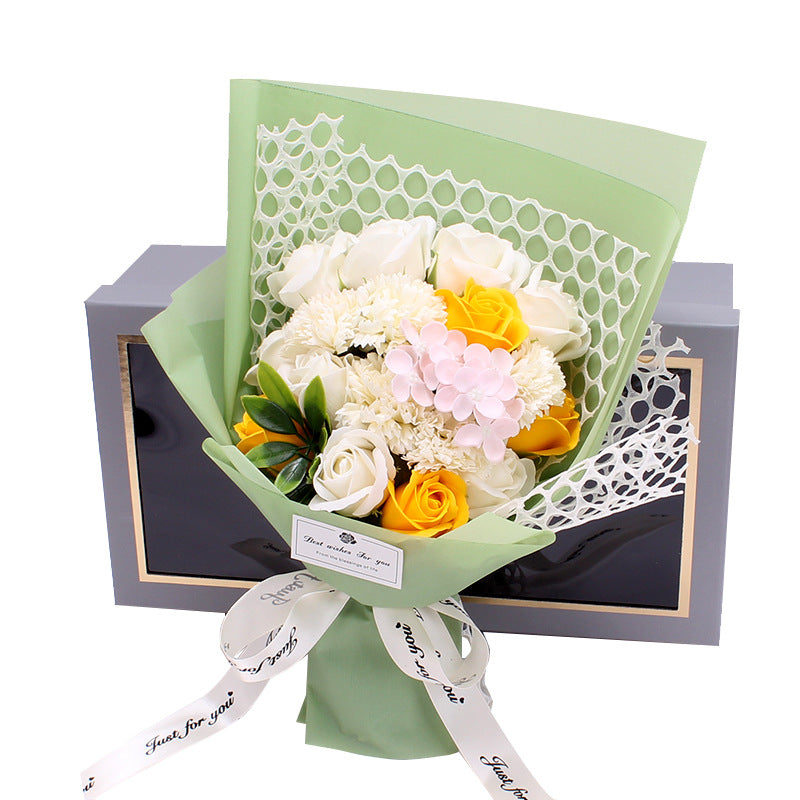 Valentine's Day Gift 19 Rose Soap Bouquet Gift Box Image