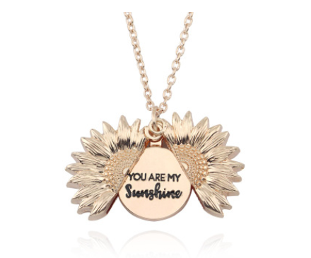 Sunflower Double Lettering Necklace Image