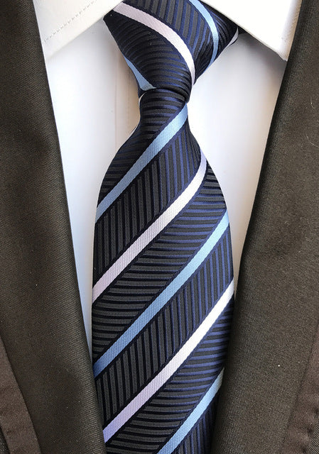 Silk tie luxurious striped Plaid tie Image