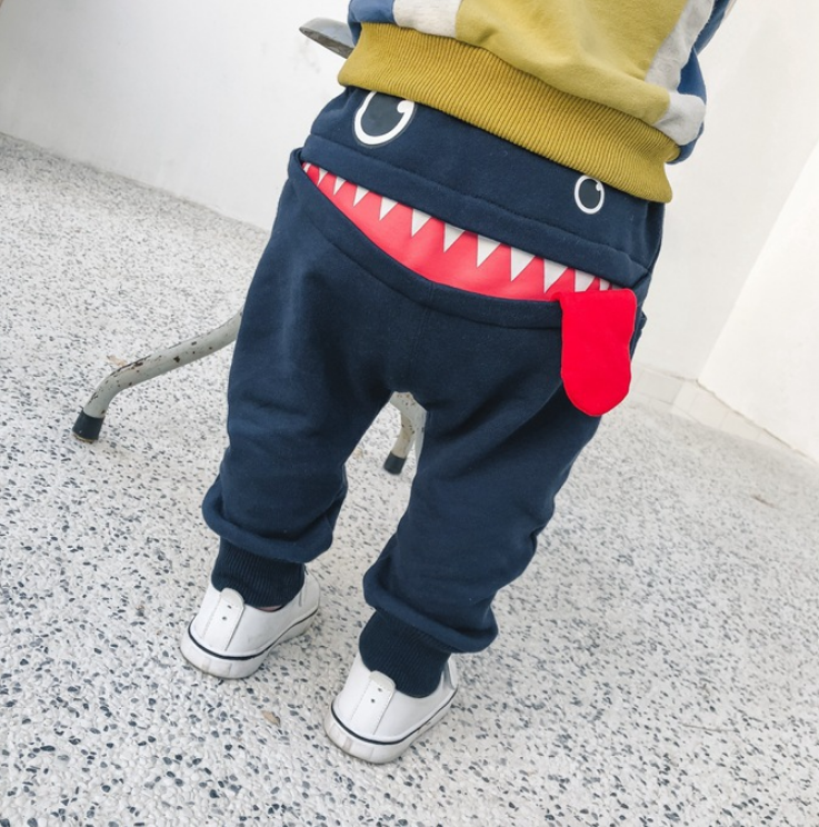 2021 boys casual pants autumn loaded Korean children's casual sweatpants baby cartoon loose trousers Image