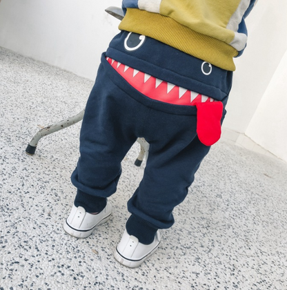 2021 boys casual pants autumn loaded Korean children's casual sweatpants baby cartoon loose trousers