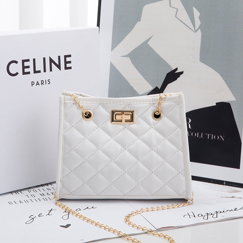 Mini Chain Shoulder Bags Rhombus Sewing Small Square Bags For Women Image