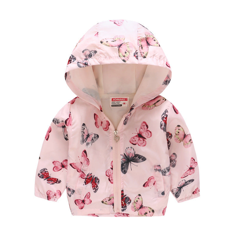 Hooded jacket with print pattern Image