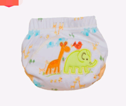 Children's cartoon diaper pants baby learning pants infant cotton breathable training pants washable diapers Image