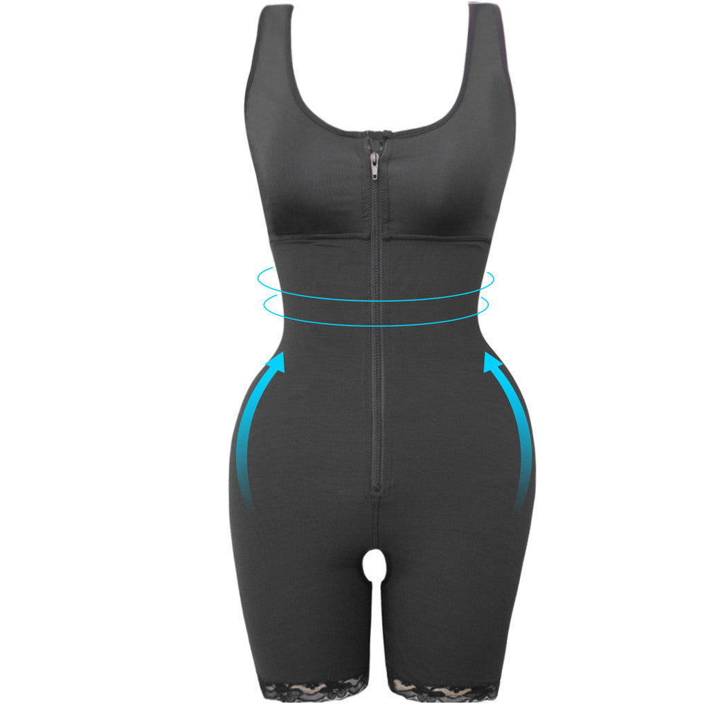 Women's Zipper Slimming Bodysuit Shapewear Image