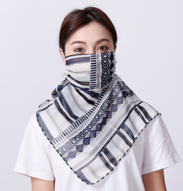 Hanging Ear Thin Face-covering Scarf Triangle Veil Scarf Image