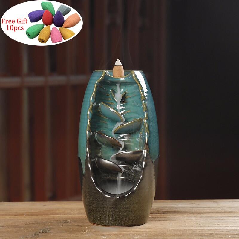 Multi-layers Ceramic Back flow Incense Burner Image