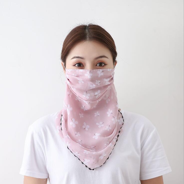 Hanging Ear Thin Face-covering Scarf Triangle Veil Scarf Image