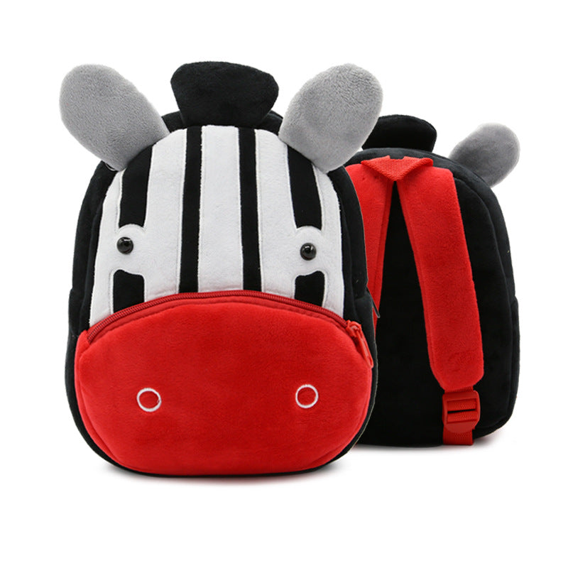 Cute Plush Backpacks Kindergarten Cartoon School Bags Children Animal Toys Bag Image