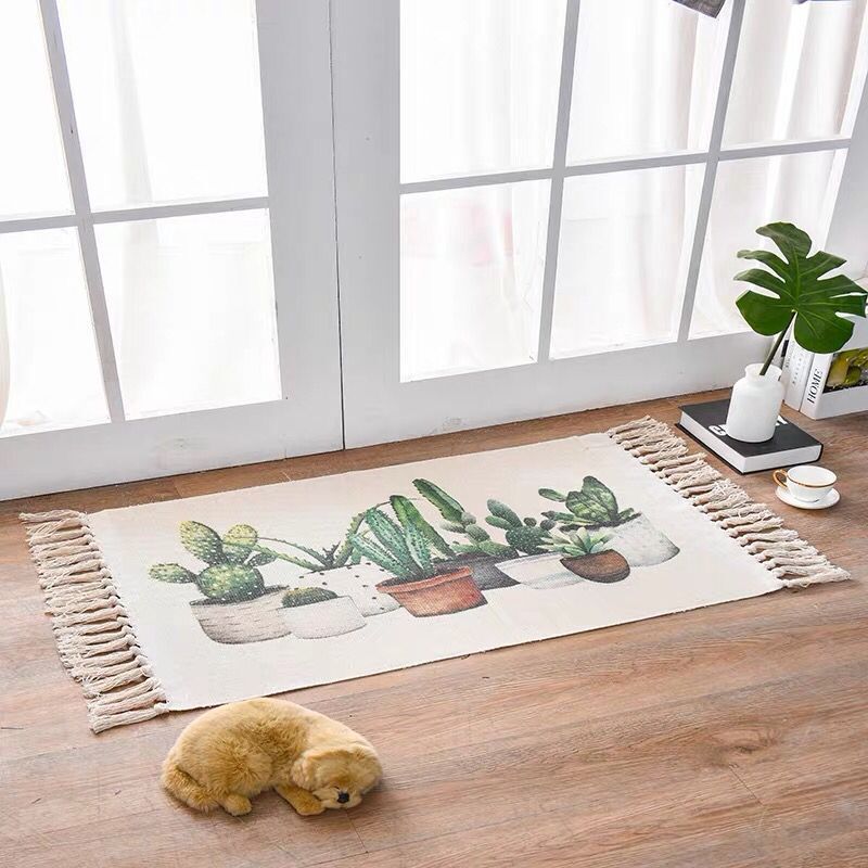 Scandinavian Style Linen Cotton Rug Image