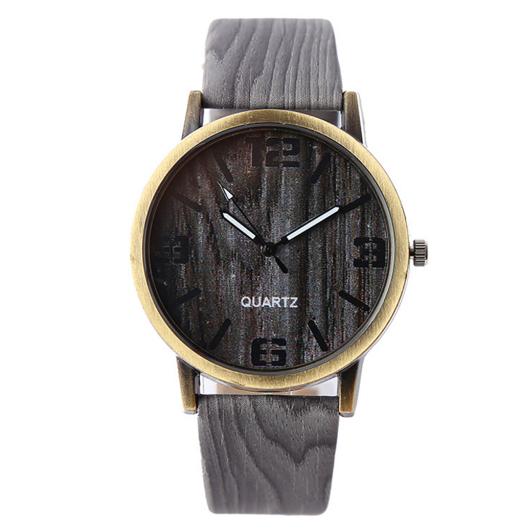 Wood Grain  Style Wrist Watch Image