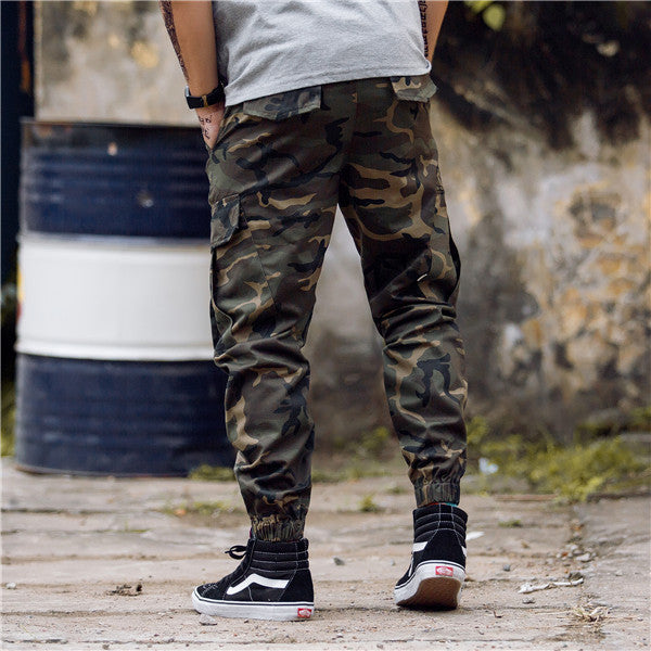 Men Fashion Streetwear Pants Mens Jogger Camo Harem Pants Street Style Youth Casual Camouflage Slim Fit Ankle Trousers Male Image