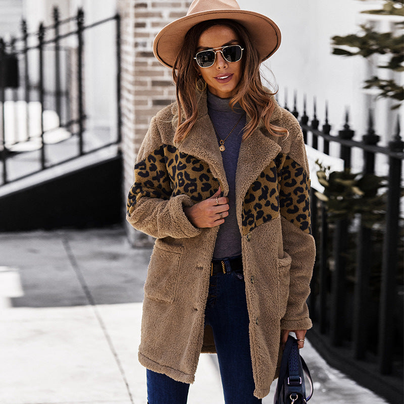 Stitching Amazon Fur Coat Winter Long Coat In The United States Image