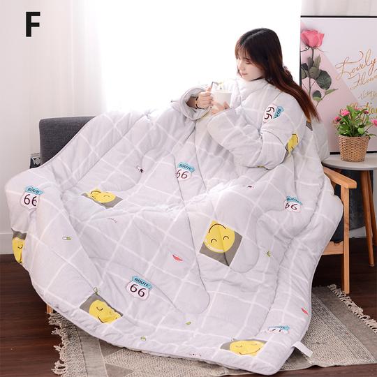 Winter Lazy Quilt with Sleeves Image