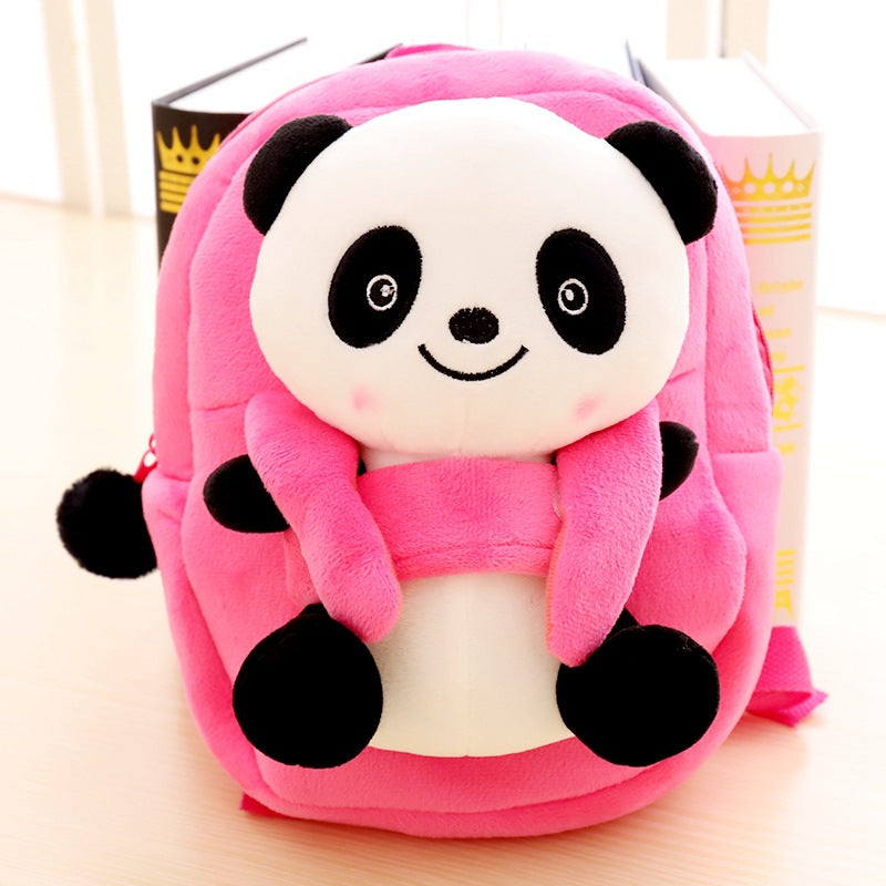 Cartoon panda plush children's school bag Image