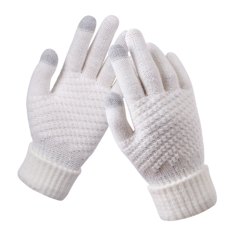 Couple knitted gloves touch screen gloves Image