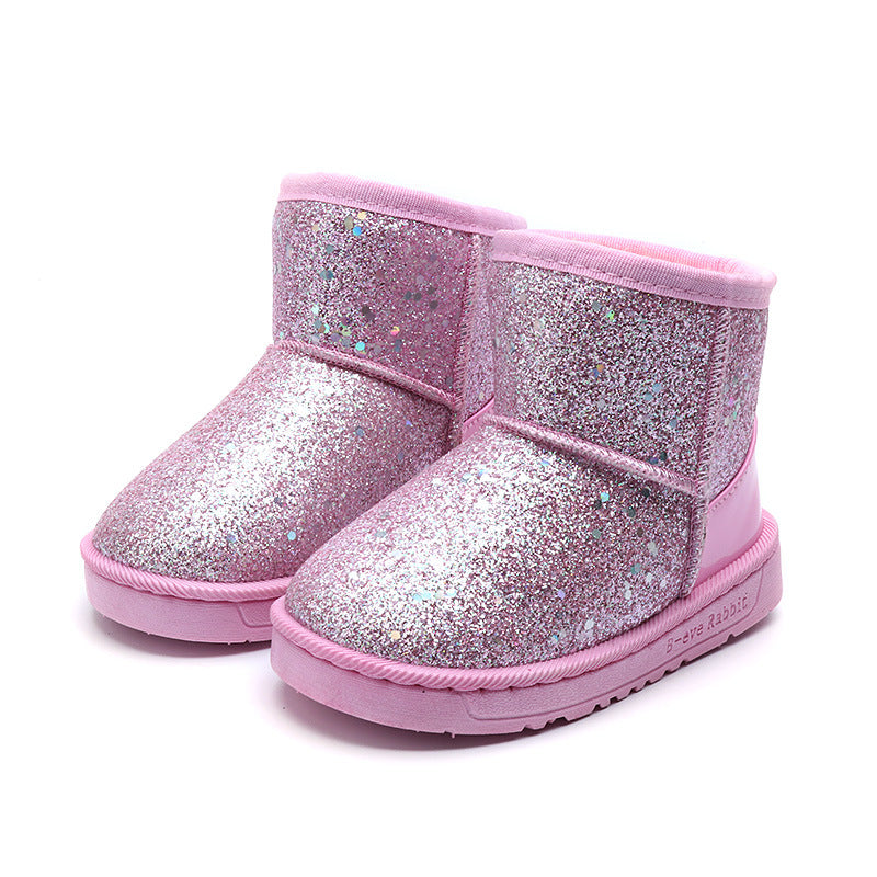 Children's snow boots in sequins Image