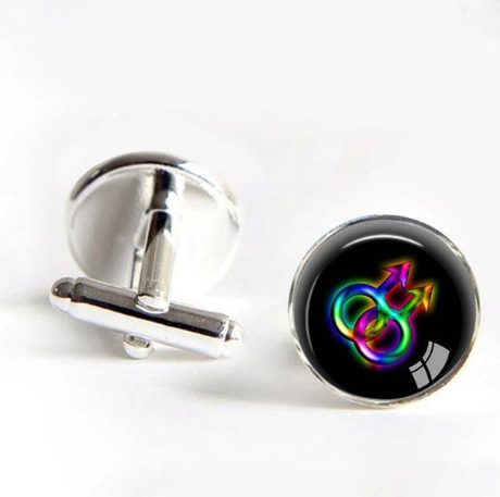 Gay Pride Cufflinks Image