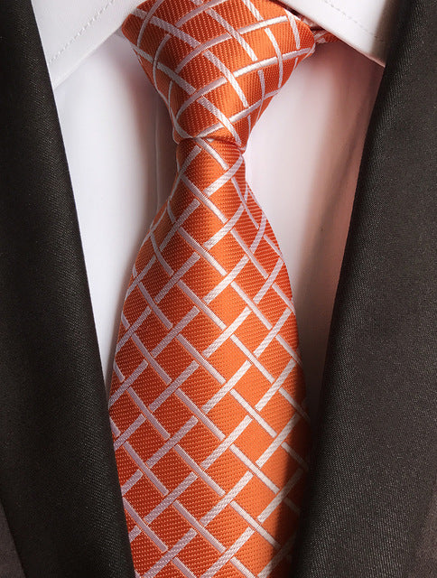 Silk tie luxurious striped Plaid tie Image