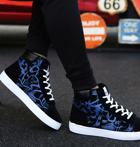 Spring high top shoes Korean Edition men\'s shoes Image