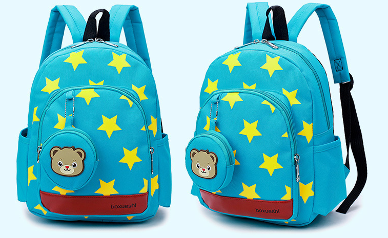 A small bear nursery school bag double shoulder bag Image