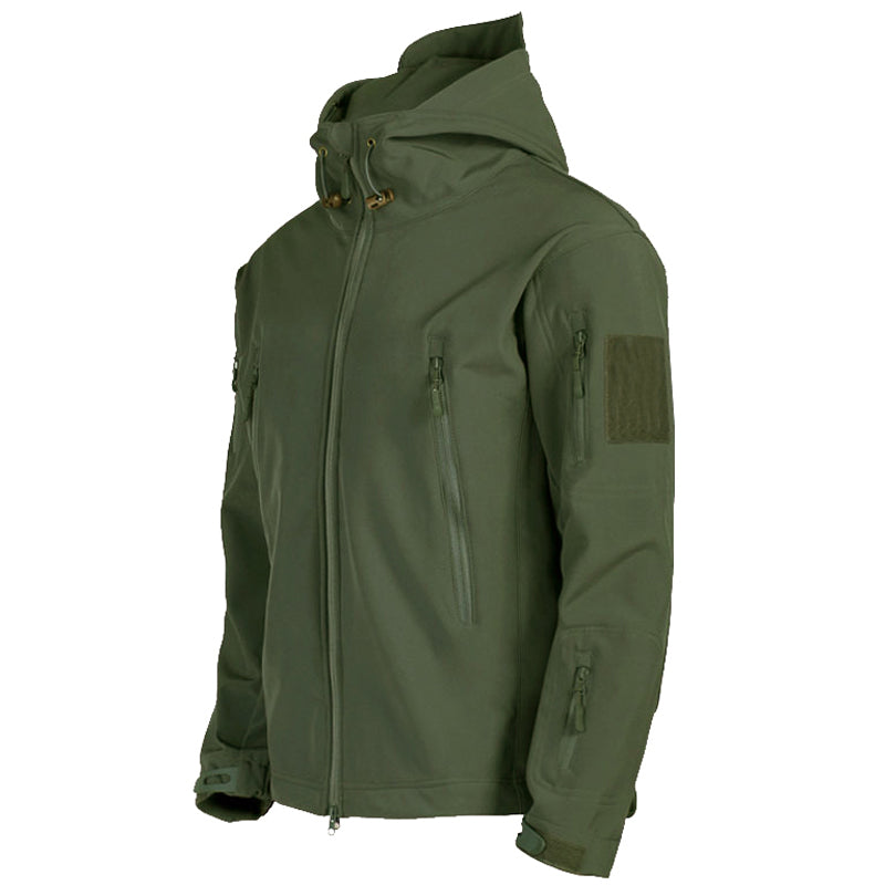 Soft Shell Jacket Men Windproof Hooded Jacket Image