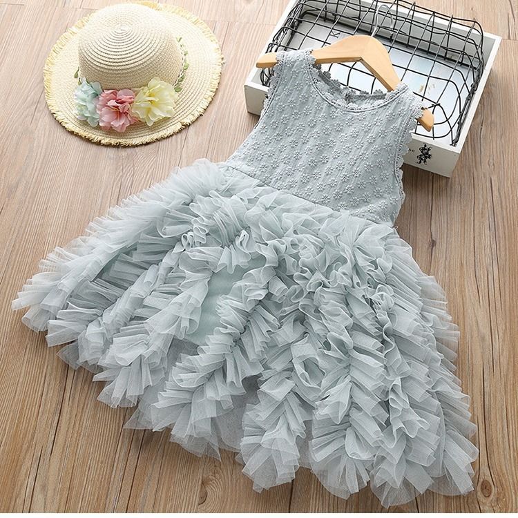 Autumn And Winter Explosions Hollow Children's Skirt Lace Long-sleeved Girls White Princess Dress Irregular Dress Image