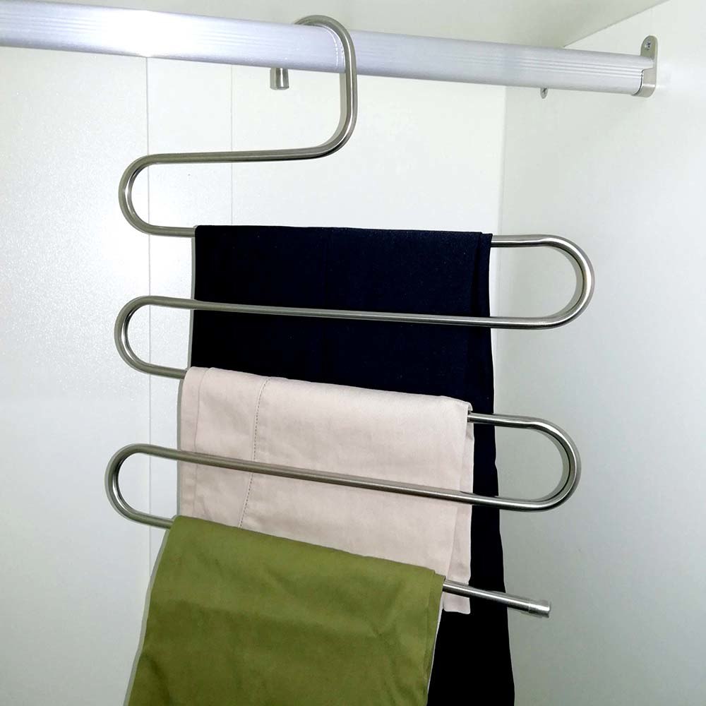 Magic non-slip s-type home pants rack Image