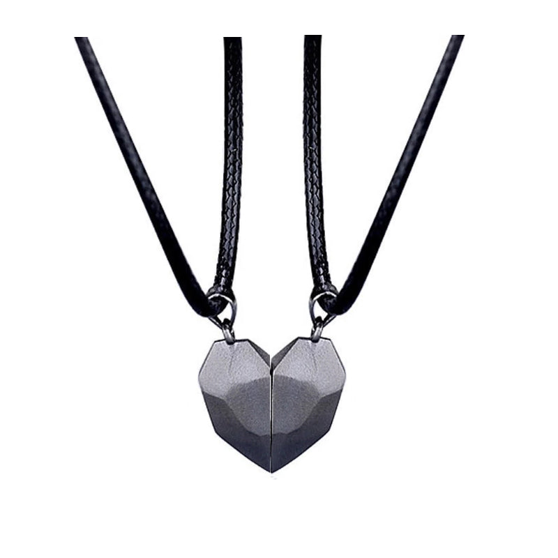 Creative Magnet Necklace Love Heart Broken Men And Women Image