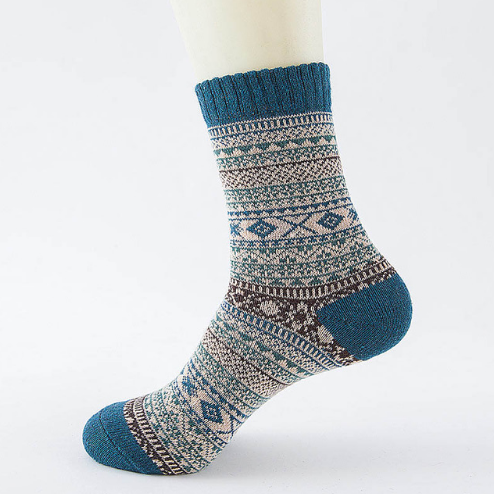 Winter Thick Warm Stripe Wool Socks Casual Sock Business Socks Image