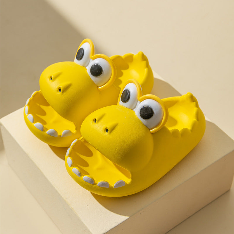 Kids Dinosaur Slippers Wholesale Summer Cartoon Parent Child Outdoor Home EVA Sandals Women Men Kids Cute Slippers Baby Shoes Image