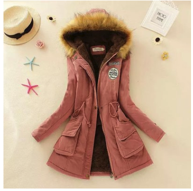 Thick Winter Jacket Women Large Size Long Section Hooded parka outerwear new fashion fur collar Slim padded cotton warm coat Image