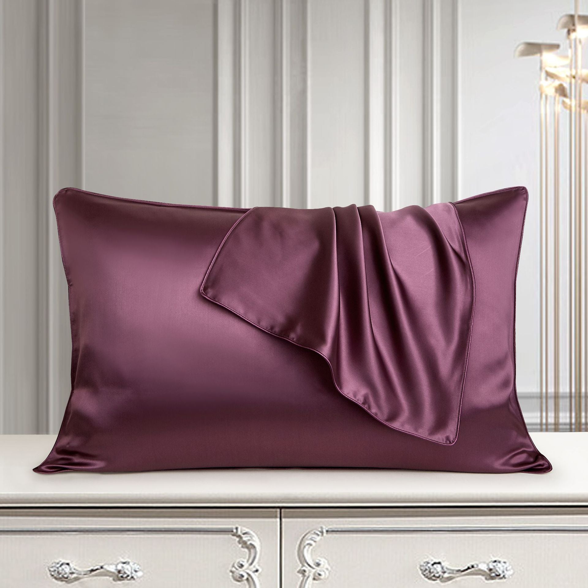 Silk Pillow Case Pure Silk Pillowcase Real Silk Pillowcase Natural Silk Pillowcase Image