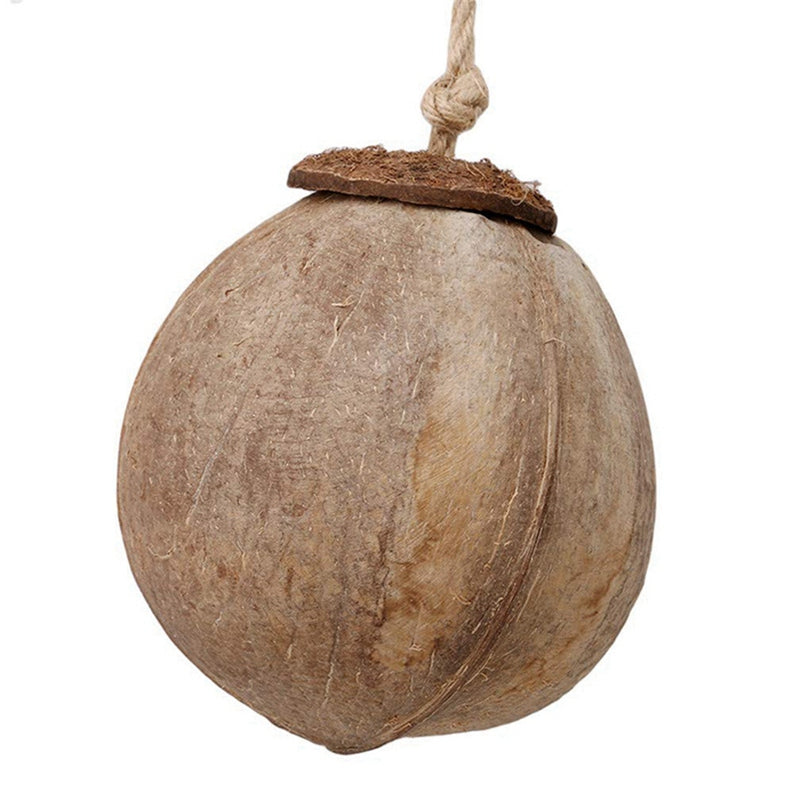 Natural coconut shell bird nest Image