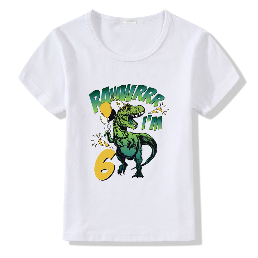 Children's T-shirt Numbers 1-9 Birthday T-shirt Image