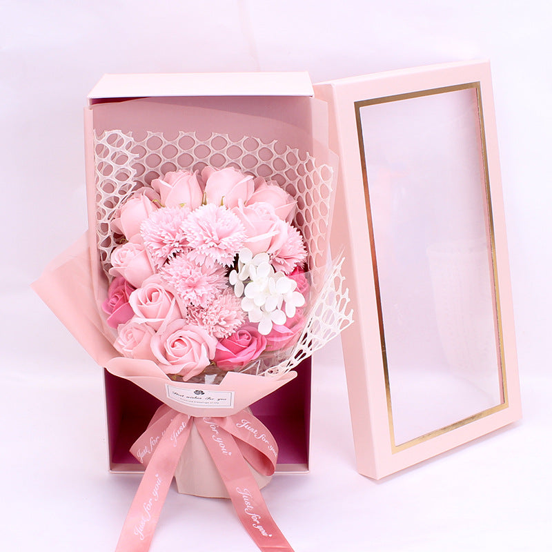 Valentine's Day Gift 19 Rose Soap Bouquet Gift Box Image