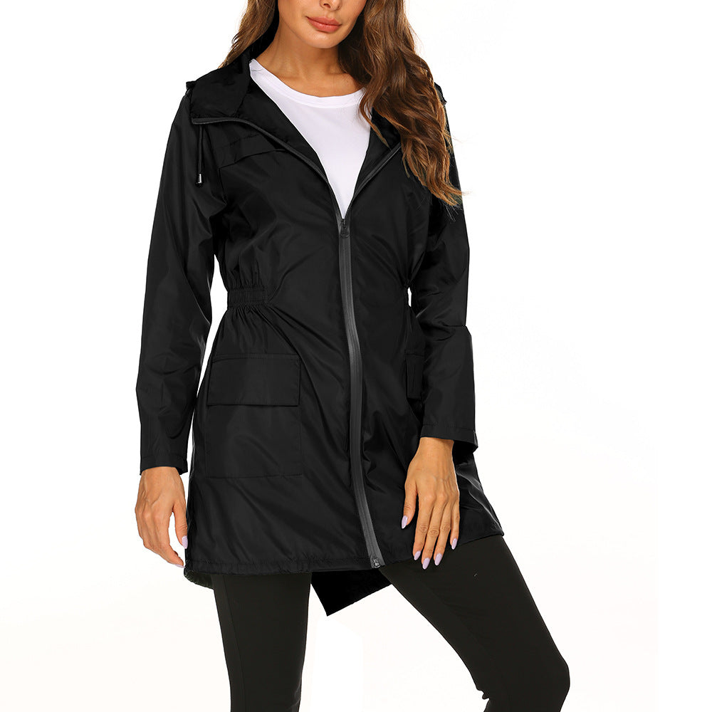 Waterproof Light Raincoat Hooded Windbreaker Mountaineering Jacket Women's Jacket Image