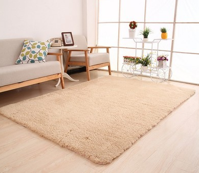 Living Room Rug Area Solid Carpet Fluffy Soft Home Decor White Plush Carpet Bedroom Carpet Kitchen Floor Mats White Rug Tapete Image