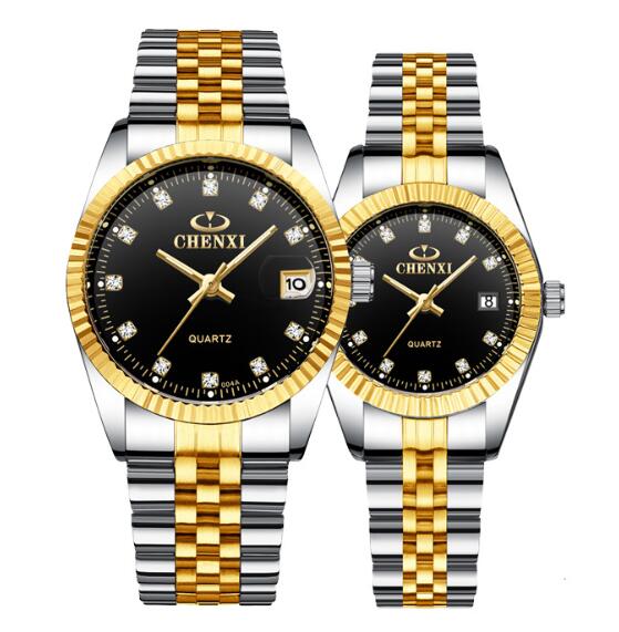 Golden couple watch men Image