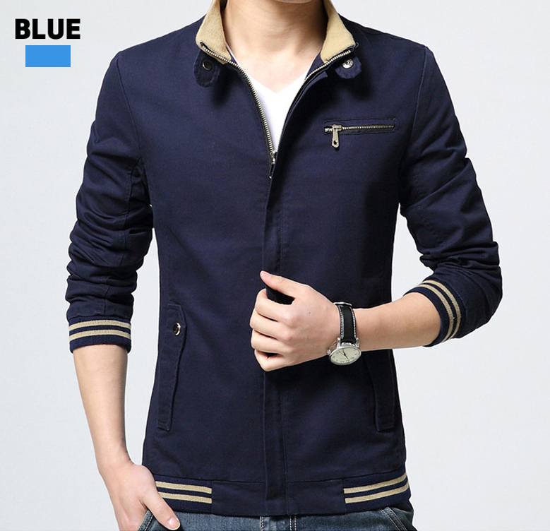 Brand New Spring Autumn Men Casual Jacket Coat Men's Fashion Washed Pure Cotton Brand-Clothing Jackets Male Coats Image