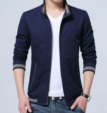 Brand New Spring Autumn Men Casual Jacket Coat Men's Fashion Washed Pure Cotton Brand-Clothing Jackets Male Coats Image