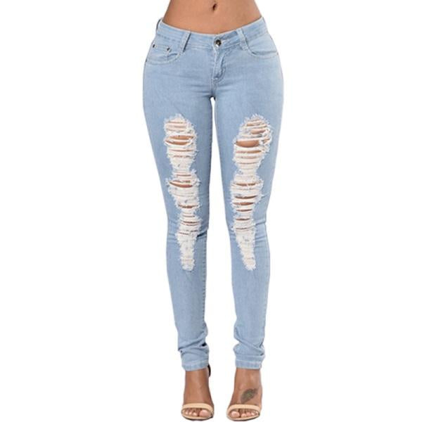 Ripped Jeans For Women 2021 Women Jeans Pencil Pants Denim Jeans Image