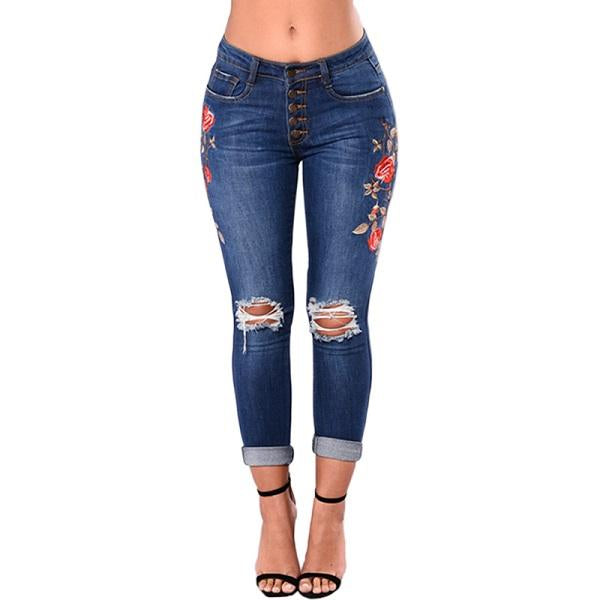 Ripped Jeans For Women 2021 Women Jeans Pencil Pants Denim Jeans Image