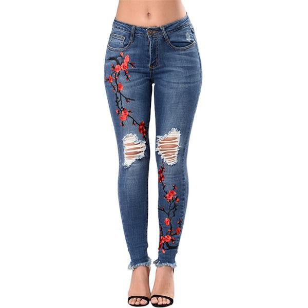 Ripped Jeans For Women 2021 Women Jeans Pencil Pants Denim Jeans Image